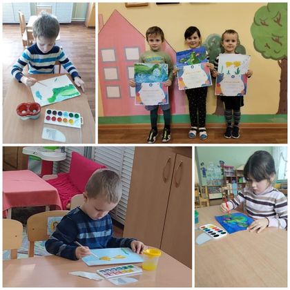 Приняли участие в общероссийском конкурсе детских тематических рисунков " Разноцветные капли-2023" в номинации " Водная сказка"